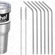 X-Chef 30 oz. tumbler, $9 | 12-pack stainless steel drinking straws, $10